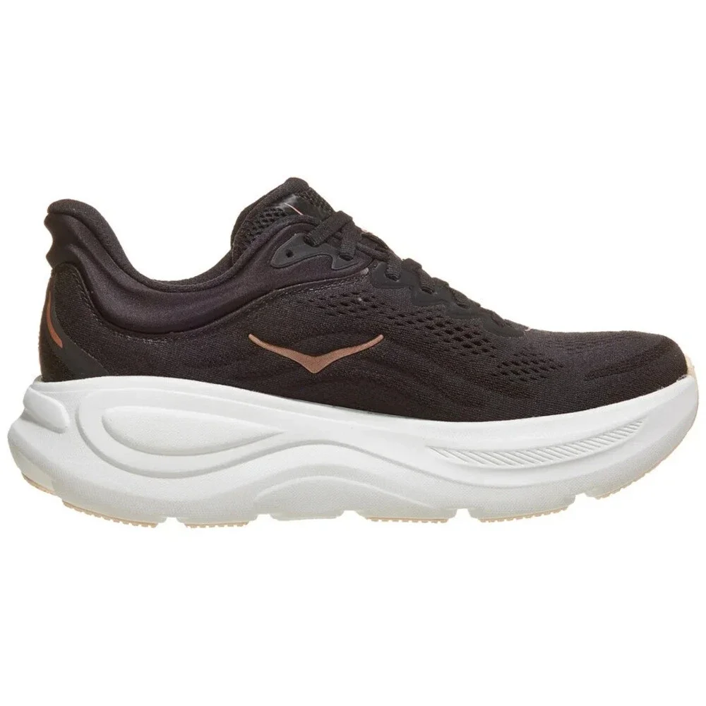Hoka Women's One One Bondi 9 Running Shoes Sneakers Black/Rose Gold 1162012-BRGL